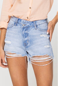 “Sienna” distressed shorts