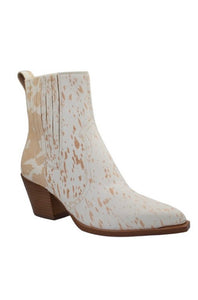 Rose gold ankle boot